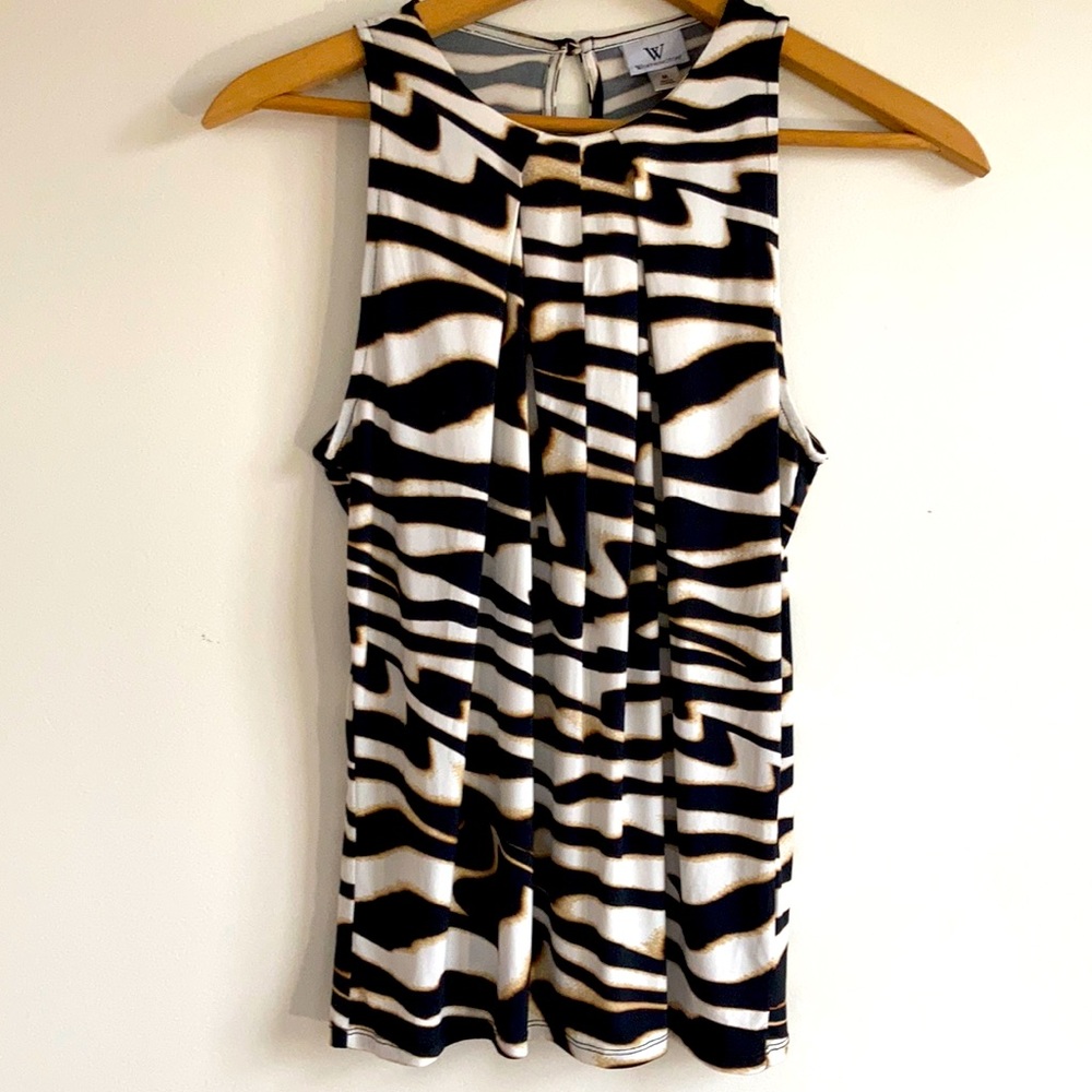 Worthington Sleeveless tiger print top